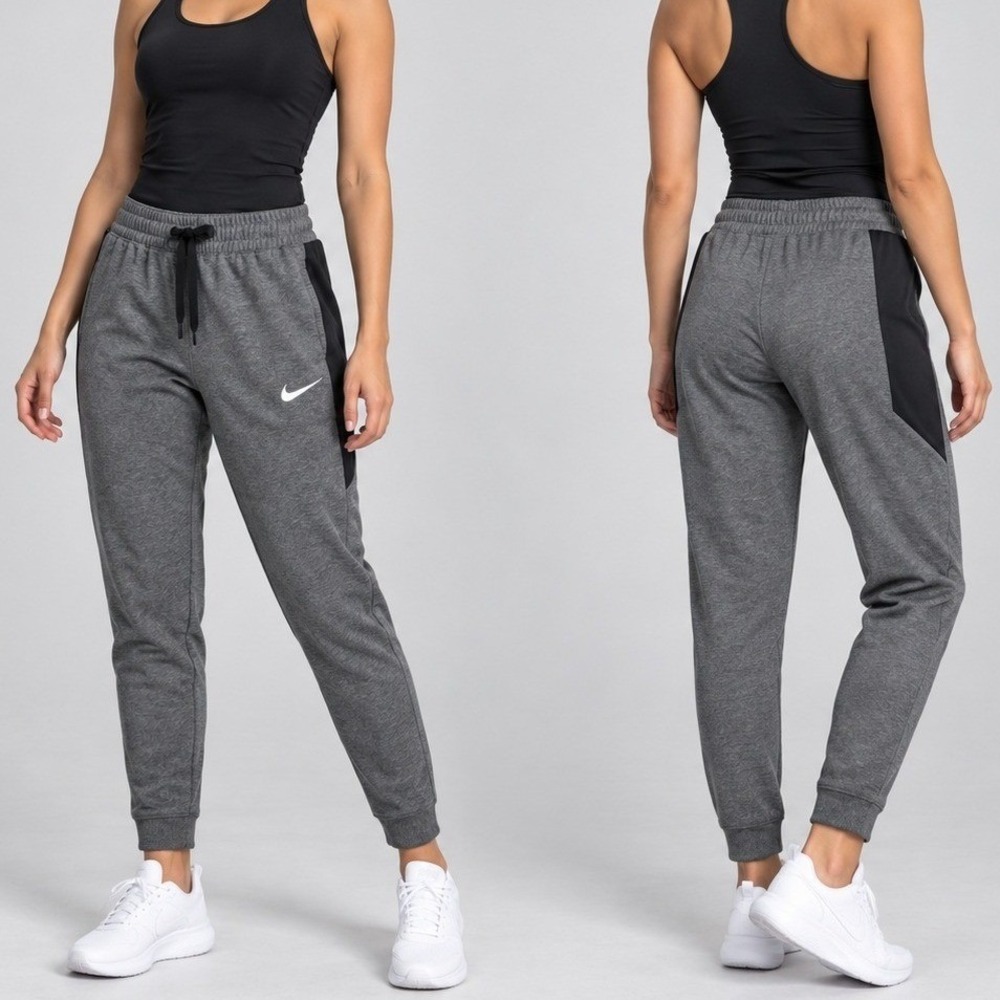 Nike Therma-FIT Showtime Womens Medium Gray Black Basketball Joggers FD1646-032